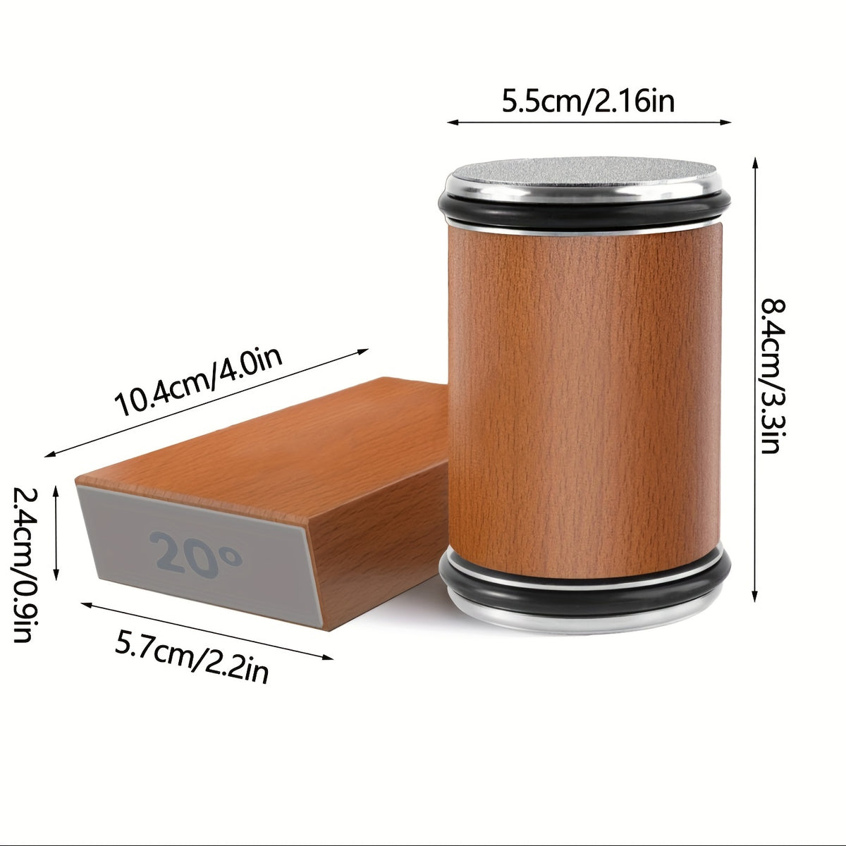 Rolling knife sharpener and guide dimensions
