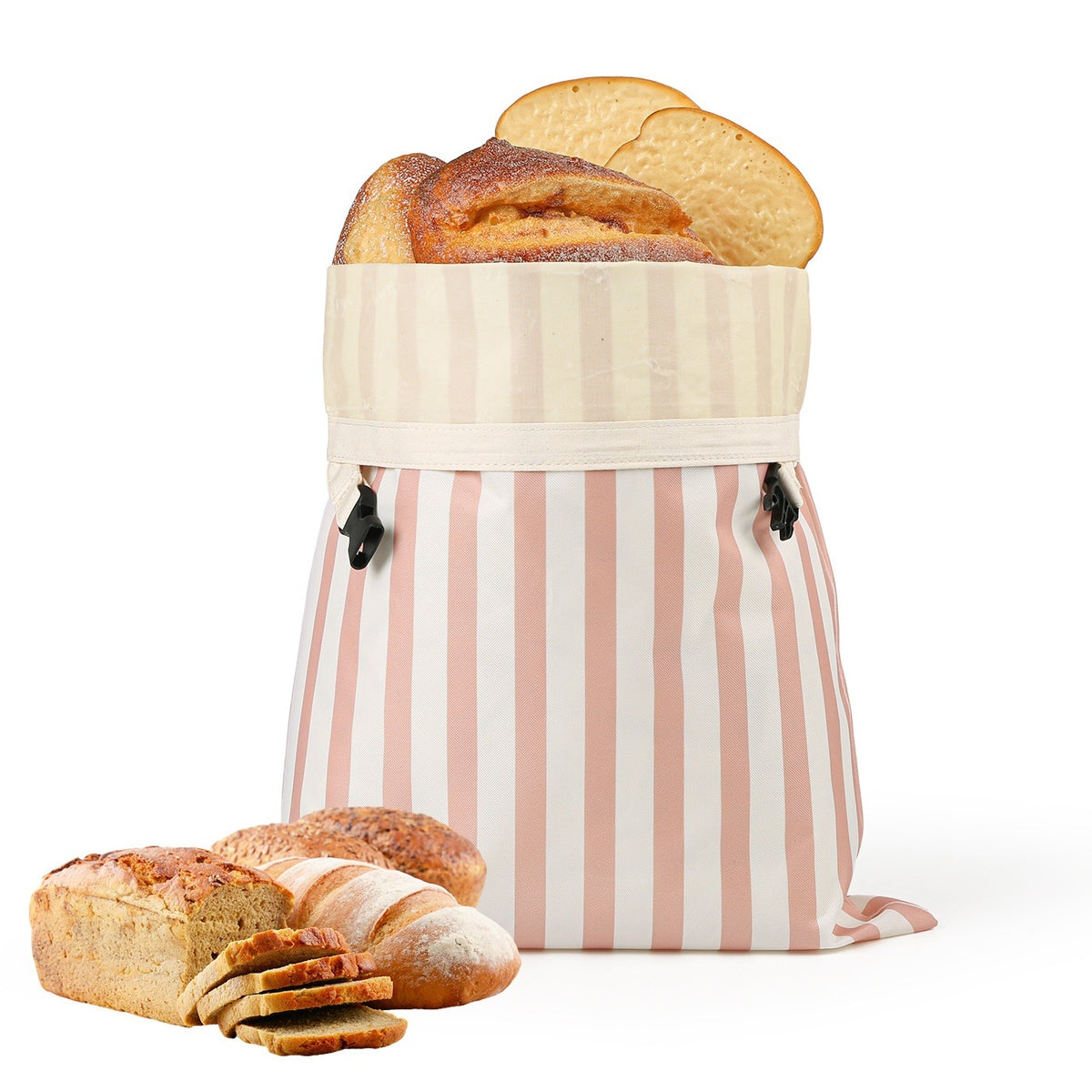 The Beeswax Bread Bag in Blush Rose